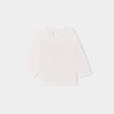 T-shirt manches longues coton blanc bébé fille