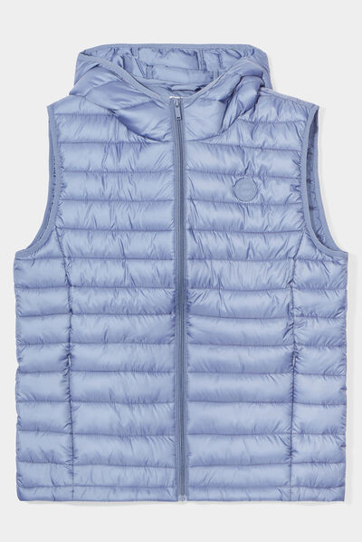 Doudoune sans manches à capuche Creeks bleu gris homme