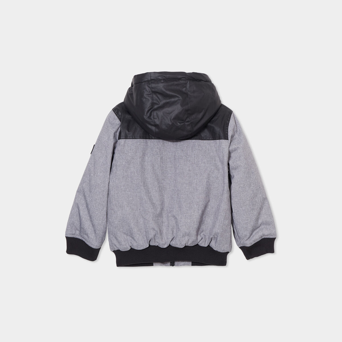 Veste zipp&eacute;e avec capuche gris gar&ccedil;on
