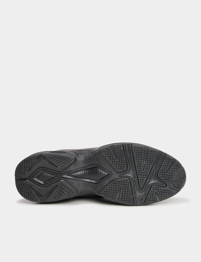 Baskets running semelle épaisse bleu homme