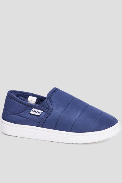 Chaussons sans gêne fourrés Creeks bleu garçon