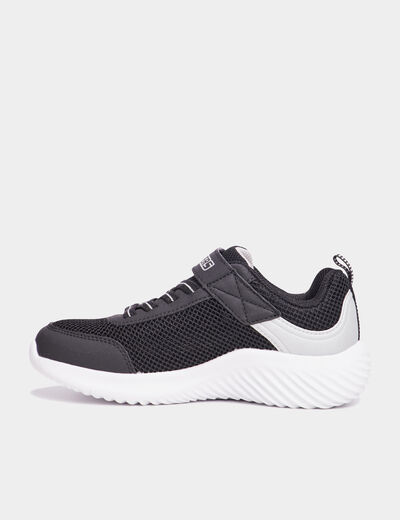 Baskets running Skechers Bounder Tech noir garçon