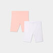 Lot 2 leggings corsaires blanc b&eacute;b&eacute; fille