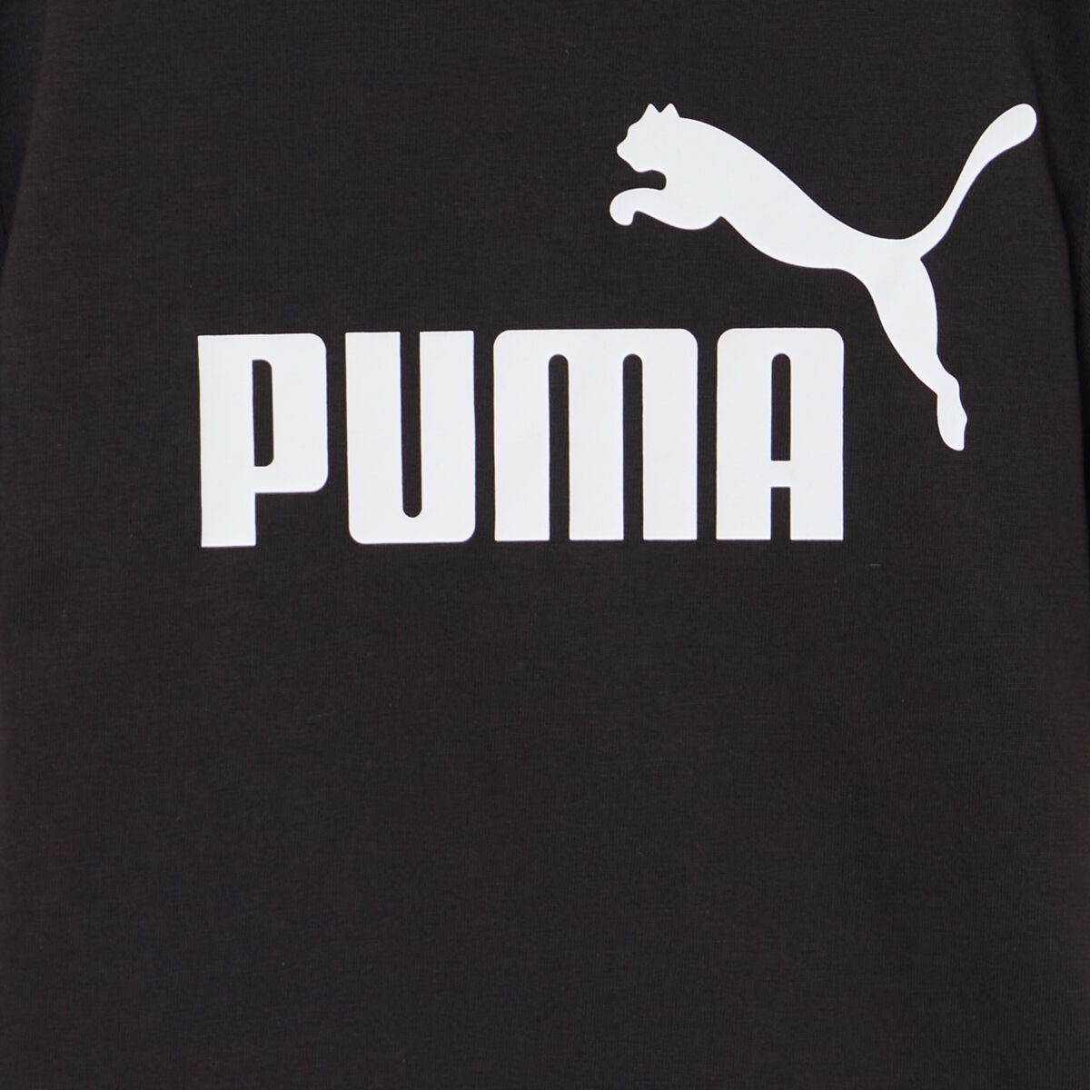 T-shirt col rond manches courtes Puma noir fille