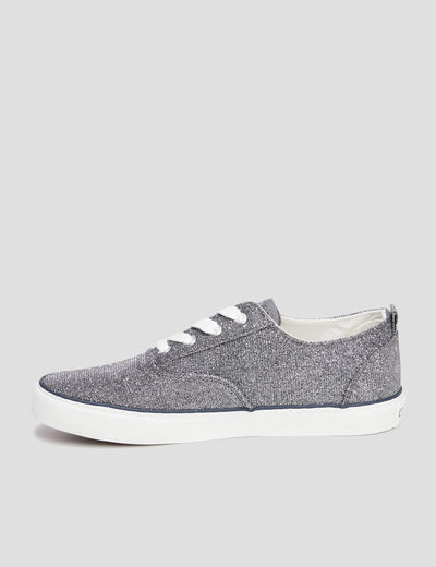 Tennis basses à lacets paillettes Creeks multicolore femme