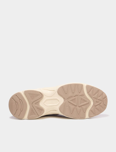 Baskets running &agrave; lacets sable homme
