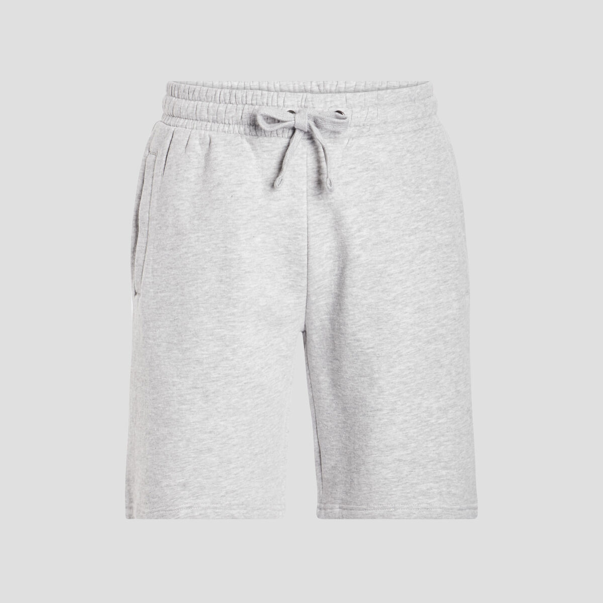 Short jogging molleton droit gris clair homme