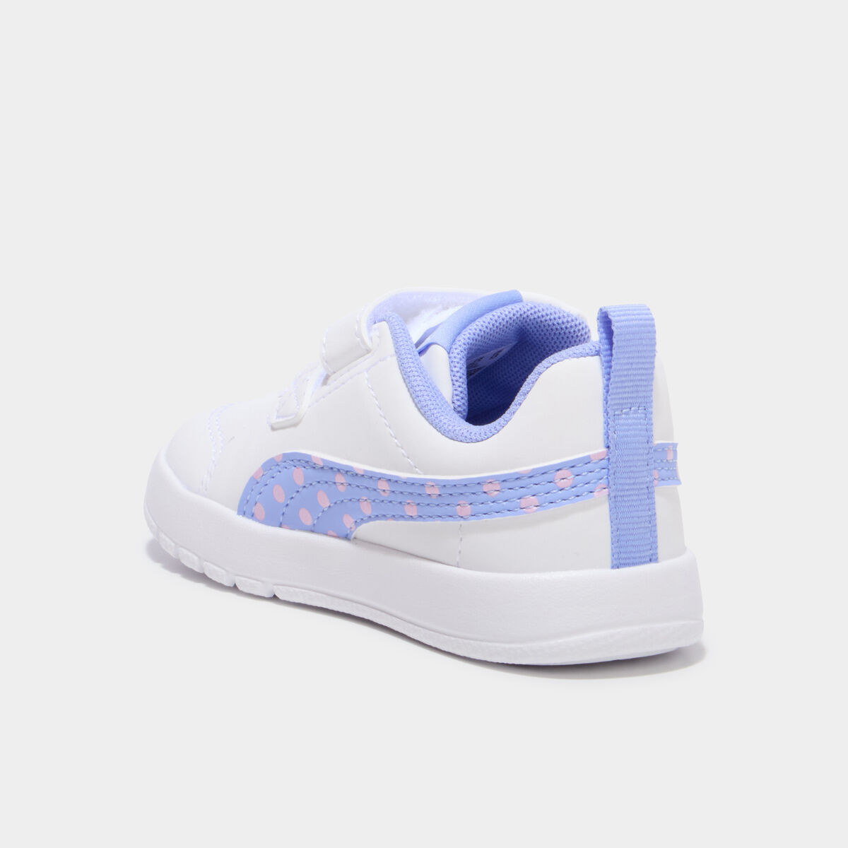 Tennis basses scratchs Puma Courtflex V3 bleu ciel b&eacute;b&eacute; fille