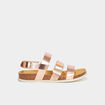 Sandales en cuir Kickers Kickalana rose femme