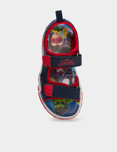 Sandales semelles lumineuses Spider-Man bleu gar&ccedil;on