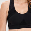 Brassière sport microfibre dos nageur noir femme