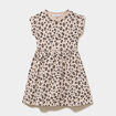 Robe courte droite sans manches cintr&eacute;e sable fille
