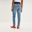 Jeans grossesse slim 7/8&egrave;me avec bandeau denim double stone femme maternit&eacute;