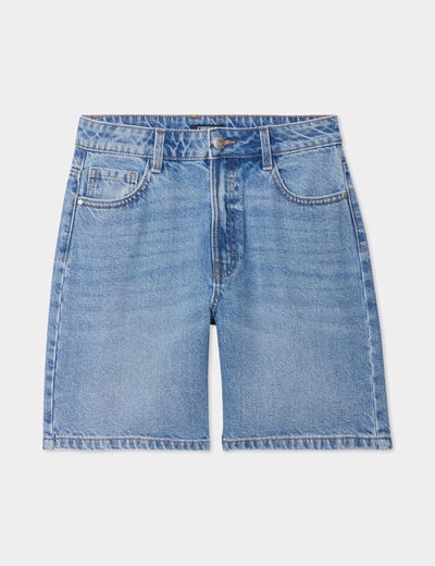 Bermuda en jean 5 poches Creeks denim double stone femme