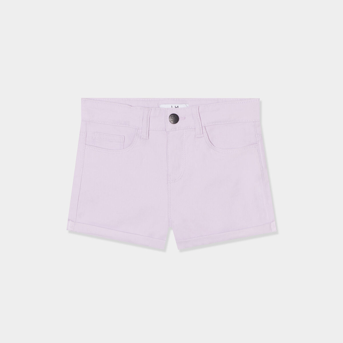 Short ajusté en twill parme fille