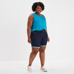 Bermuda taille haute 5 poches denim brut femme grande taille