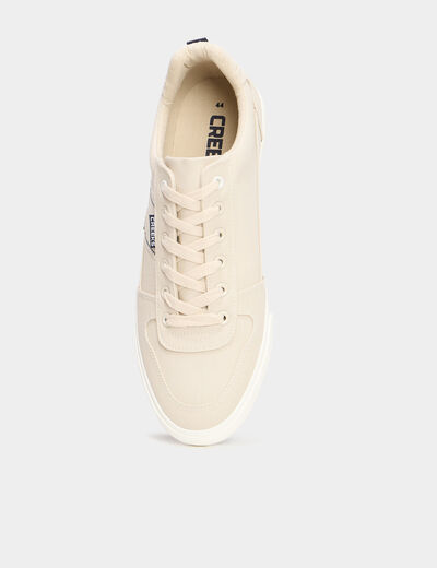 Tennis basses &agrave; lacets sable homme