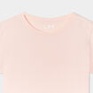 T-shirt manches courtes en coton rose clair fille