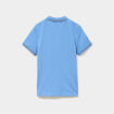 Polo manches courtes coton bleu lavande gar&ccedil;on