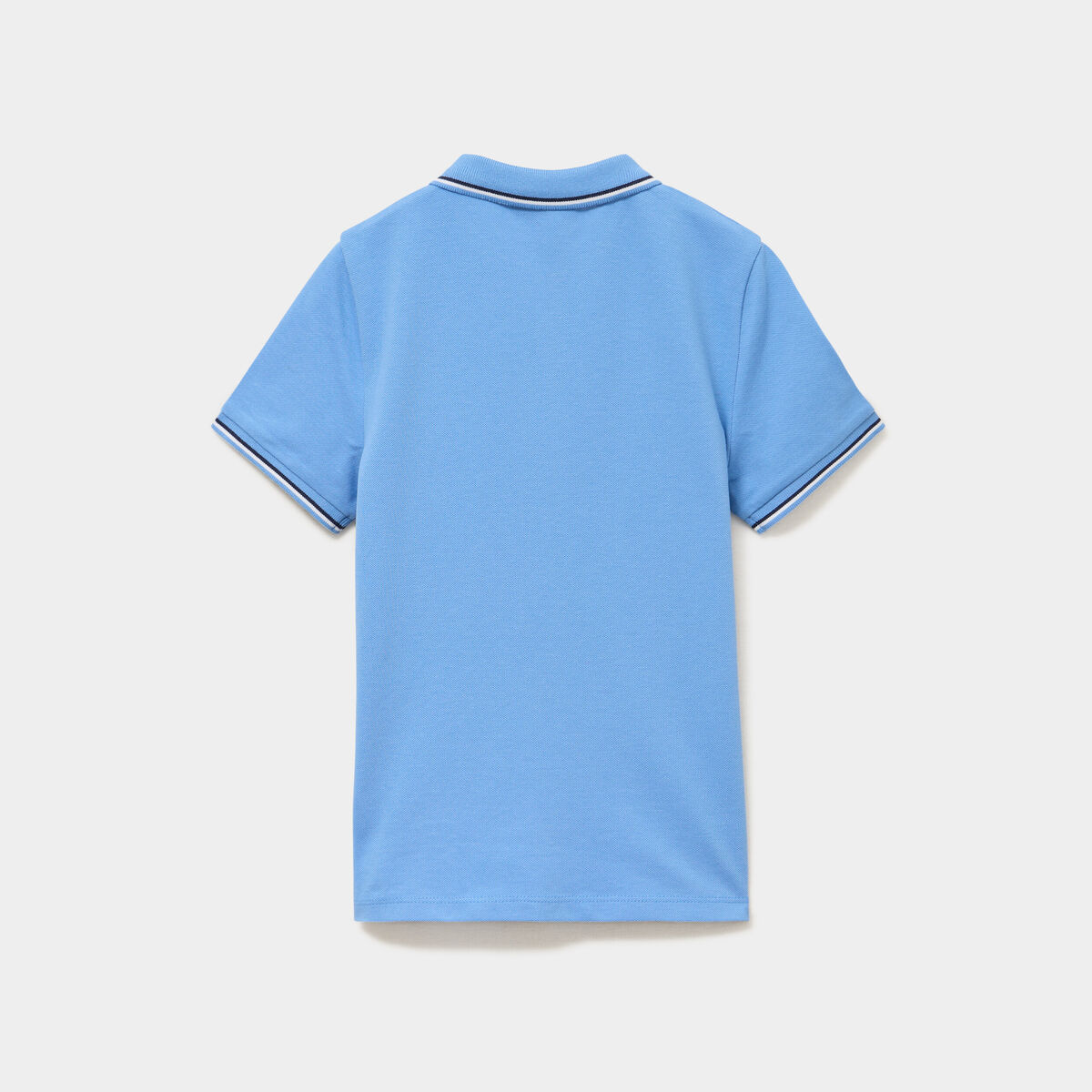Polo manches courtes coton bleu lavande gar&ccedil;on
