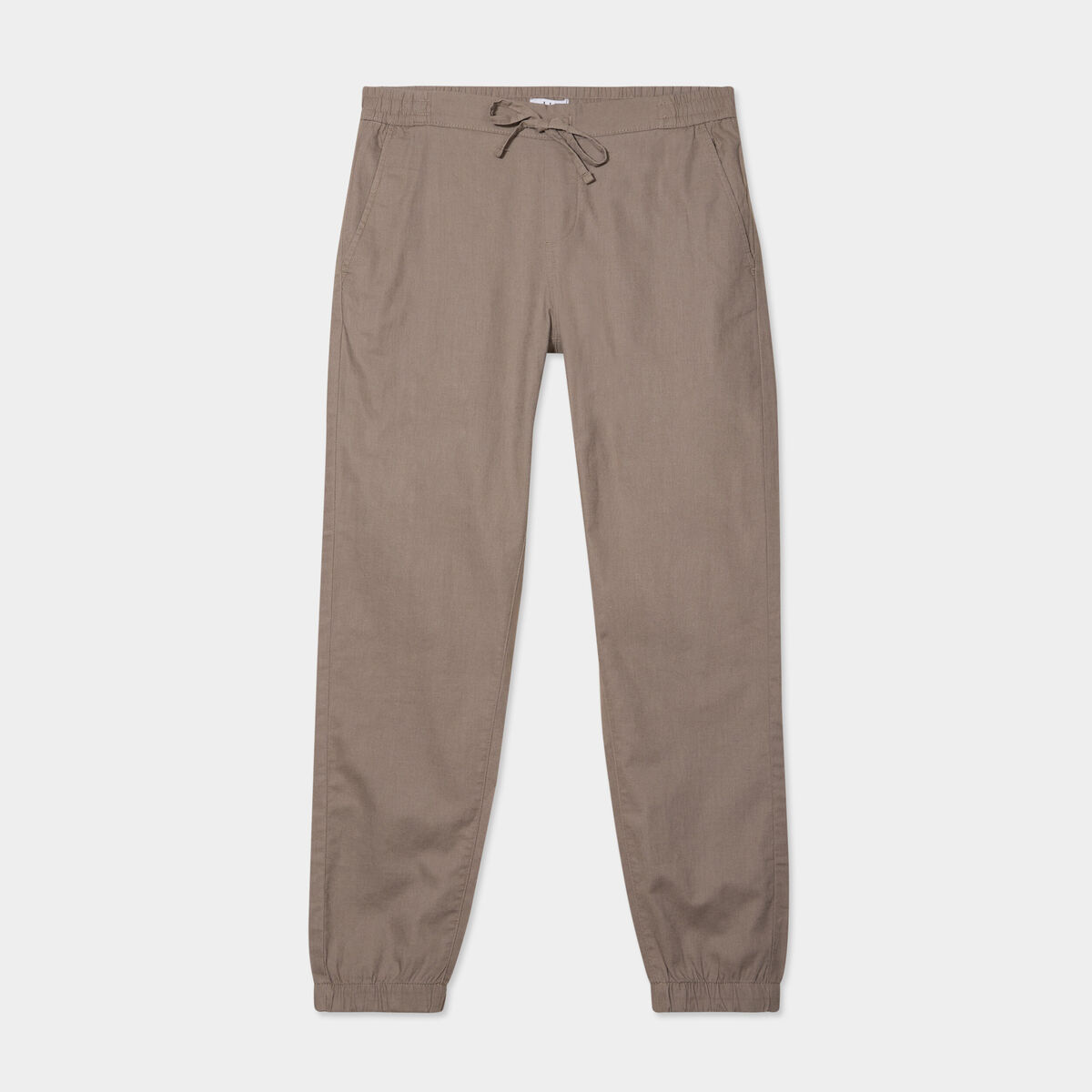 Pantalon de jogging en lin mélangé gris homme