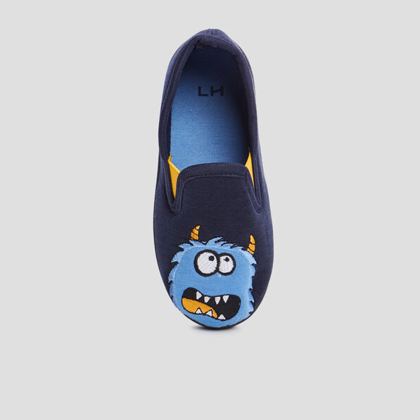 Chaussons sans gêne bleu garçon