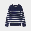 Pull marinière col rond coton Creeks bleu marine garçon