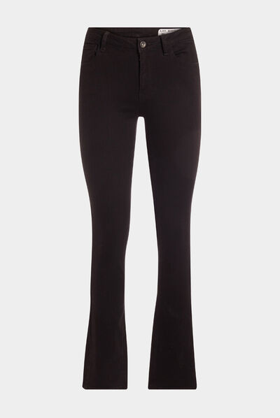 Jeans bootcut taille normale noir femme