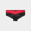 Shorty microfibre avec dentelle rose framboise femme