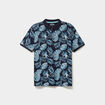 Polo jersey coton manches courtes bleu fonc&eacute; homme