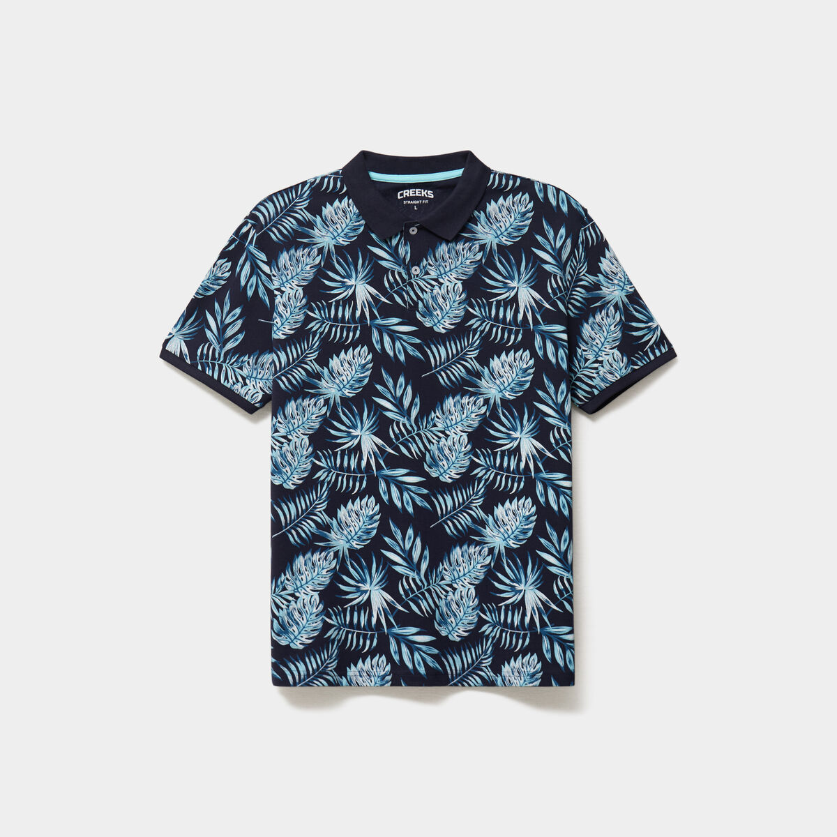 Polo jersey coton manches courtes bleu fonc&eacute; homme