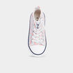 Baskets montantes zipp&eacute;es bout renforc&eacute; ecru fille