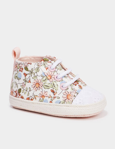 Bottons layette à lacets multicolore bébé fille