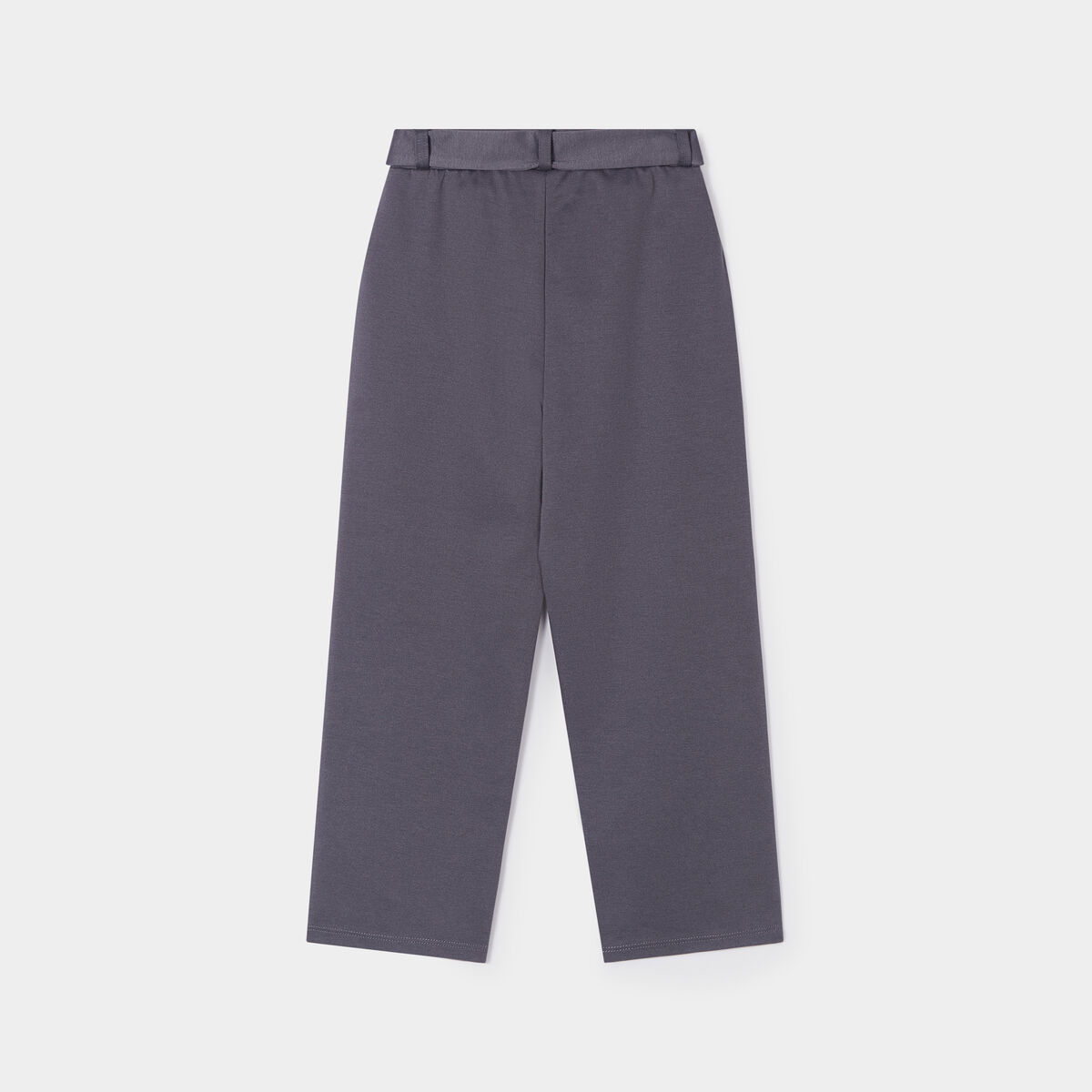 Pantalon wide leg avec ceinture gris foncé fille