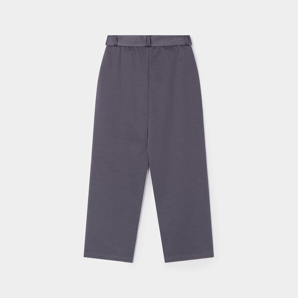 pantalon wide leg avec ceinture gris fonce fille Pantalon wide leg avec ceinture gris foncé fille