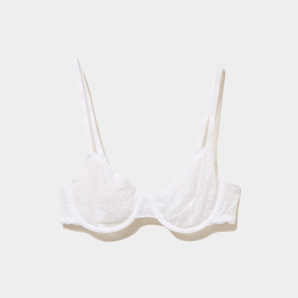 Soutien-gorge embo&icirc;tant dentelle blanc femme