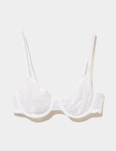 Soutien-gorge embo&icirc;tant dentelle blanc femme