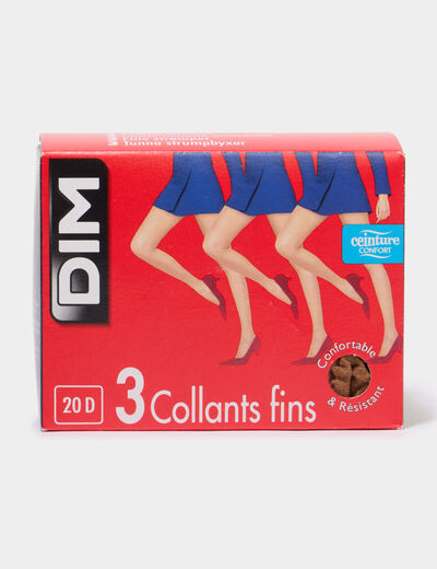 Lot 3 collants fins DIM bleu femme