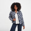 Veste matelassée col rond coton Creeks bleu marine femme