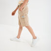 Bermuda cargo coton beige garçon