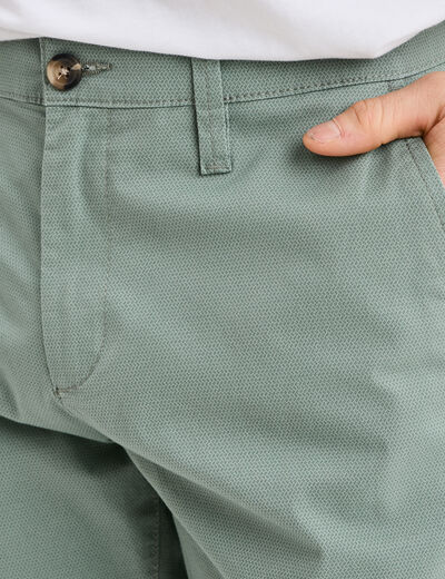 Bermuda chino droit Creeks vert homme