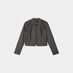 Veste courte &agrave; paillettes Mosquitos gris argent femme