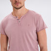 T-shirt col tunisien manches courtes parme homme