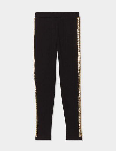 Legging &agrave; sequins Stitch noir fille