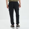 Pantalon jogging cargo molleton noir homme