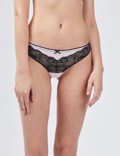 Culotte tanga rose clair femme