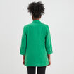 Veste blazer manches 3/4 droite vert émeraude femme