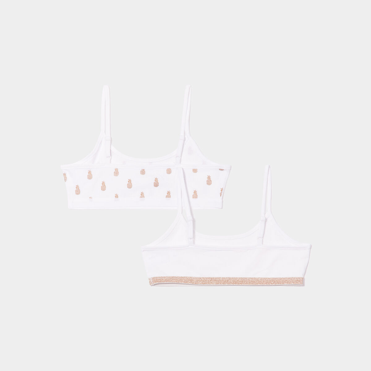 Lot 2 brassières ananas blanc fille