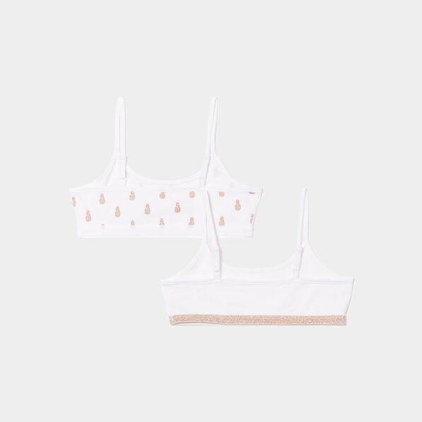 lot 2 brassieres ananas blanc fille Lot 2 brassières ananas blanc fille
