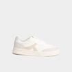 Baskets &agrave; lacets semelle plate sable homme
